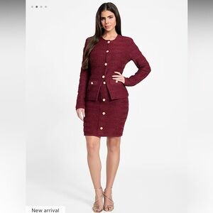 Marciano Chic Boucle Cardigan with Button-Front - Size L